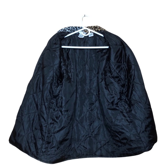 Vintage Plus Size Denim Jacket/ Mixed Animal Print Detailing/ size Lg - Picture 3 of 6